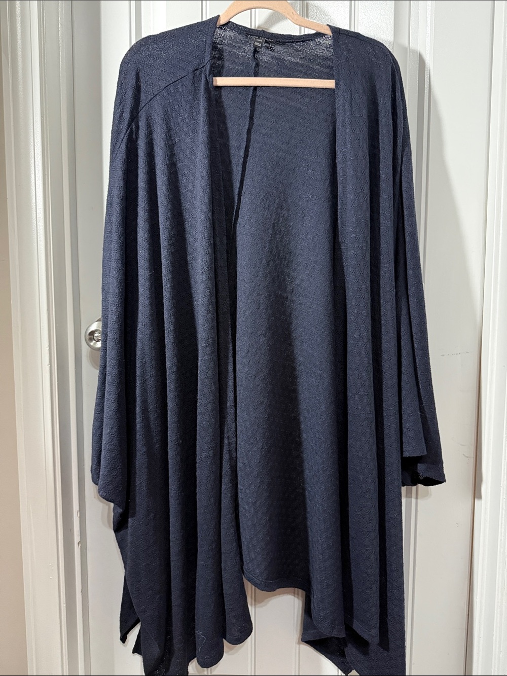 Lane Bryant Navy Open Drape Knit Cardigan